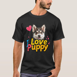 I Love Puppy - Schattig Hondenliefhebber ontwerp T-shirt