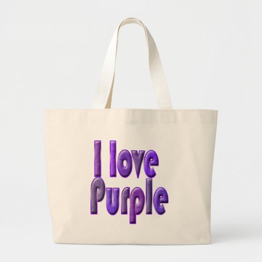 I love purple grote tote bag (Voorkant)