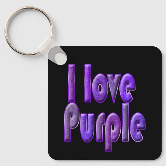 I love purple sleutelhanger (Voorkant)