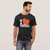 I Love Puzzles Heart Puzzle T-shirt (Voorkant volledig)