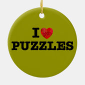 I Love Puzzles Ornament (Achterkant)