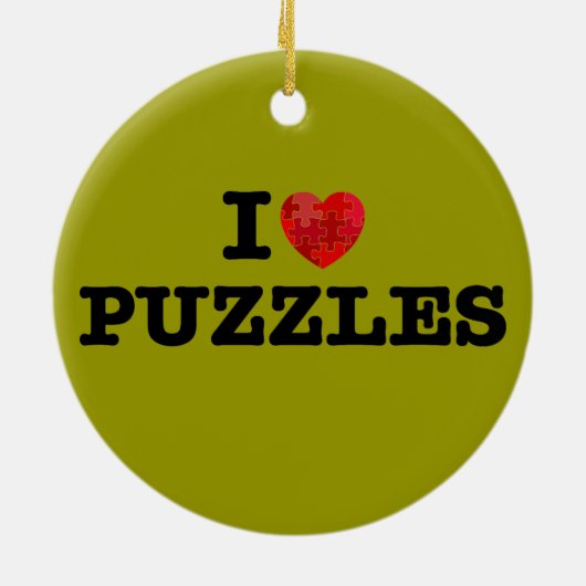 I Love Puzzles Ornament (Achterkant)
