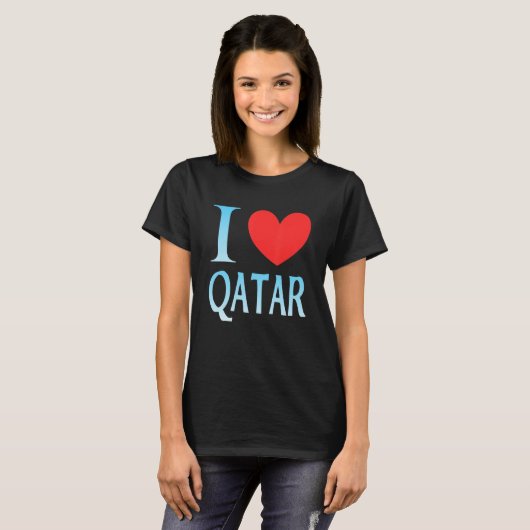I love Qatar T-shirt (Voorkant volledig)