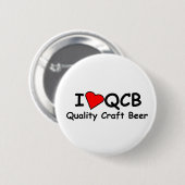 I Love QCB (Quality Craft Beer) Button (Voorkant /achterkant)