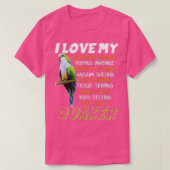 I Love Quaker Parrot Gift Funny Blue Quaker Lover T-shirt (Design voorkant)