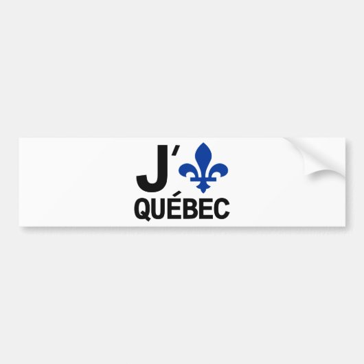 I Love Quebec Bumpersticker (Voorkant)