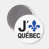 I Love Quebec Magneet (Voorkant / Achterkant)