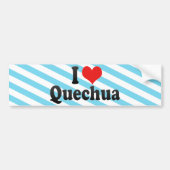 I Love Quechua Bumpersticker (Voorkant)