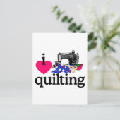 I Love Quilting Briefkaart (Staand voorkant)