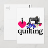 I Love Quilting Briefkaart (Voorkant / Achterkant)