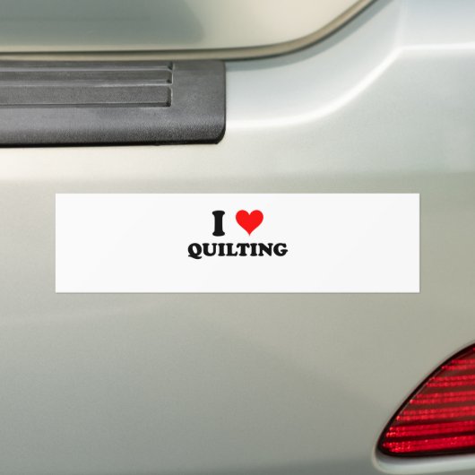 I Love Quilting Bumpersticker (Op auto)