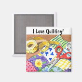 I Love Quilting Magneet (Voorkant / Achterkant)