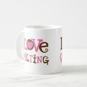 I Love Quilting (Quilter Gift) Koffiemok (Voorkant links)