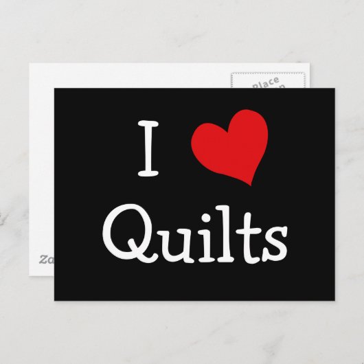 I Love Quilts Briefkaart (Voorkant / Achterkant)