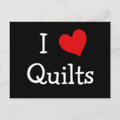 I Love Quilts Briefkaart (Voorkant)