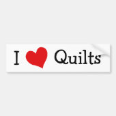 I Love Quilts Bumpersticker (Voorkant)