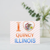 I Love Quincy, IL Briefkaart (Staand voorkant)
