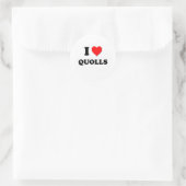 I Love Quolls Ronde Sticker (Tas)