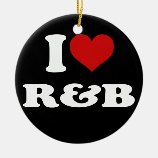I Love R&B Keramisch Ornament (Voorkant)