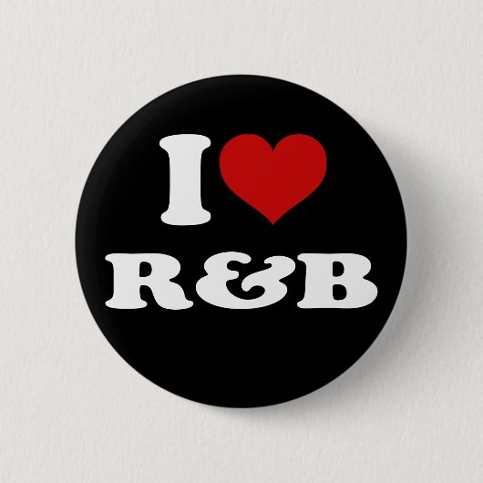 I Love R&B Ronde Button 5,7 Cm (Voorkant)