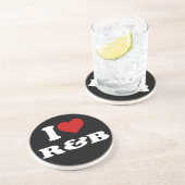 I Love R&B Zandsteen Onderzetter (Zijkant)