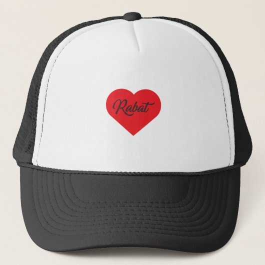 I Love Rabat - Marokko Trucker Pet (Voorkant)
