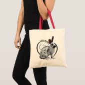 I Love Rabbits Bag Tote Bag (Voorkant (product))