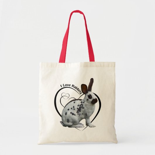 I Love Rabbits Bag Tote Bag (Voorkant)