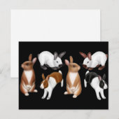 I Love Rabbits Briefkaart (Voorkant / Achterkant)