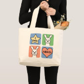 I Love Rabbits Grote Tote Bag (Voorkant (product))