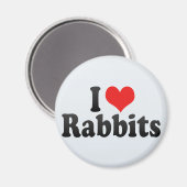 I Love Rabbits Magneet (Voorkant / Achterkant)