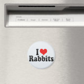 I Love Rabbits Magneet (Insitu (Vaatwasser))