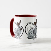 I Love Rabbits Mok (Voorkant links)