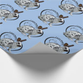 I Love Rabbits Wrapping Paper (Light Blue) Cadeaupapier (Hoek)