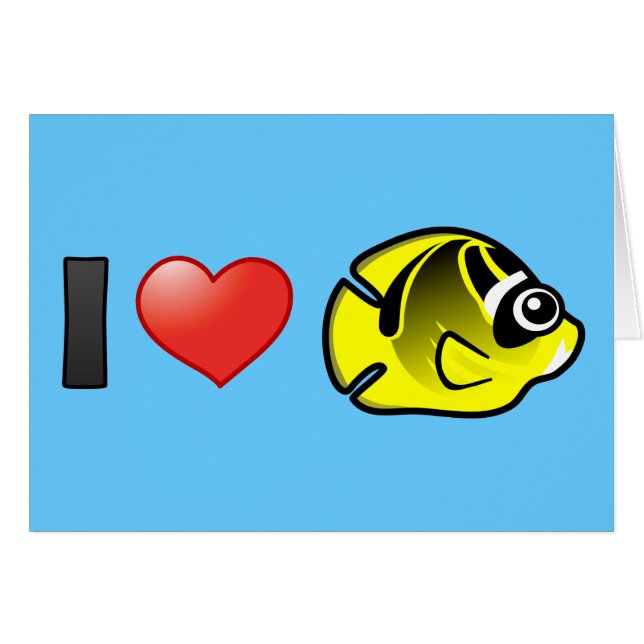 I Love Raccoon Butterflyfish (Voorkant Horizontaal)