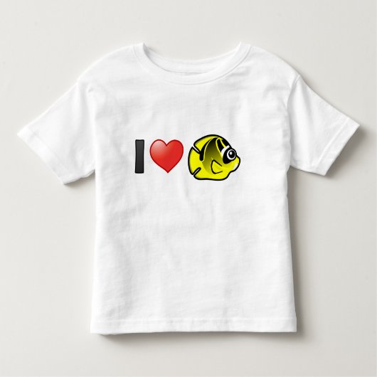 I Love Raccoon Butterflyfish Kinder Shirts (Voorkant)