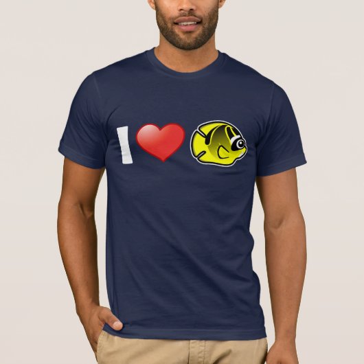 I Love Raccoon Butterflyfish T-shirt (Voorkant)
