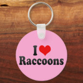 I Love Raccoons Sleutelhanger (Voorkant)
