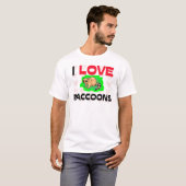 I Love Raccoons T-shirt (Voorkant volledig)