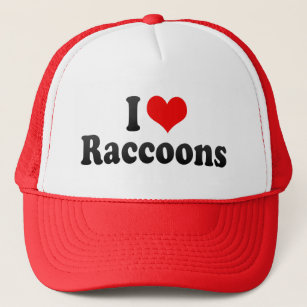 I Love Raccoons Trucker Pet