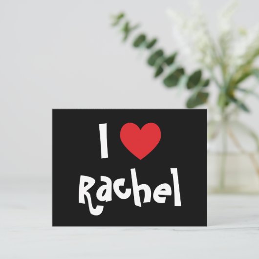 I Love Rachel Briefkaart (Staand voorkant)