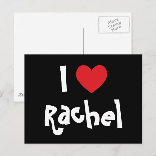 I Love Rachel Briefkaart (Voorkant / Achterkant)
