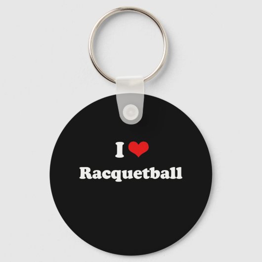 I Love Racquetball Tshirt Sleutelhanger (Voorkant)