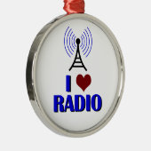 I Love Radio Metalen Ornament (Rechts)