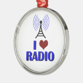 I Love Radio Metalen Ornament (Links)