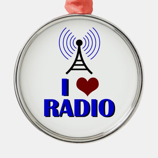 I Love Radio Metalen Ornament (Voorkant)