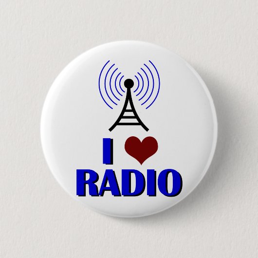 I Love Radio Ronde Button 5,7 Cm (Voorkant)
