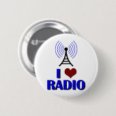 I Love Radio Ronde Button 5,7 Cm (Voorkant /achterkant)