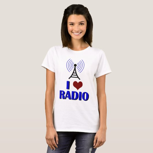I Love Radio T-shirt (Voorkant volledig)