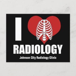 I Love Radiology Cool Custom Radiologist Clinic Briefkaart